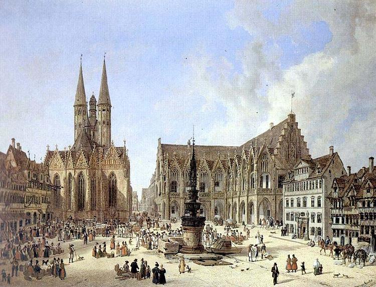  Domenico Quaglio Braunschweig Altstadtmarkt 1834